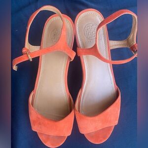 Tory Burch Orange Platform Sandals